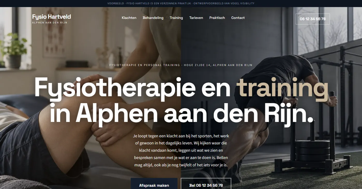 Voorbeeld van ontwerprichting E, gedurfd en contrastrijk